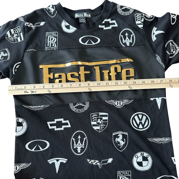 Fast life Tshirt Bare Fox Boys large 12/14 Porsche, Audi,‎ Cars - Picture 3 of 5